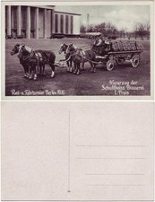 Reit und Fahrturnier Berlin 1936 - Viererzug der Schultheiss Brauerei (1.Platz)