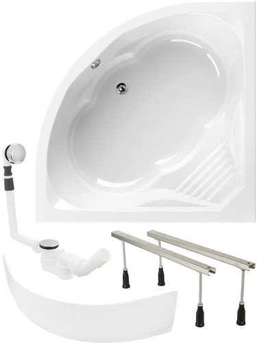 Eckbadewanne komplettset - eckbadewanne,
