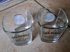 2 Jack Daniels Whiskey Tumbler Glas Portrait Sammeln Selten Eichstriche
