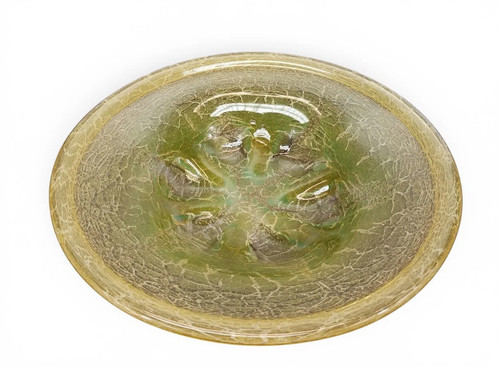 Vintage glasschale craquelé - glasschale,