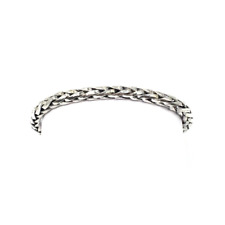 925 Silber Zopf Armband geflochten 5.1mm moderner Herren Schmuck 18cm massiv 28g