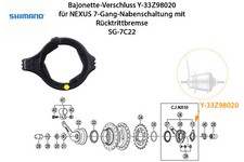 SHIMANO Nexus 7 Gang Bajonette Verschluss Y-33Z98020 Schalteinheit  Nabe SG-7