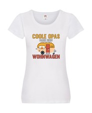 Cooler Opa | Wohnwagen | Camping | Großvater Damen Shirt Weiß