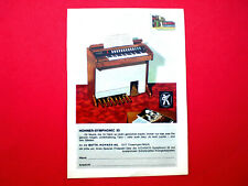1966 Werbung aus Zeitschrift  Heimorgel HOHNER SYMPHONIC 33