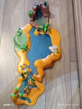 PLAYMOBIL WASSERFALL GROSSER FLUSS 70 CMTS VEGETATION DIORAMA AMAZONEN KRIPPE...