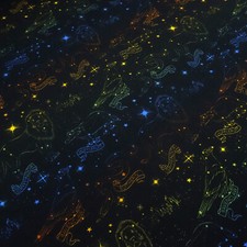 Stoff Baumwolle Jersey Harry Potter Sternzeichen Wappen schwarz bunt Kleiderstof