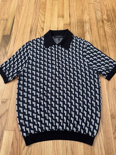 Rag bone men knit polo - bone, men's