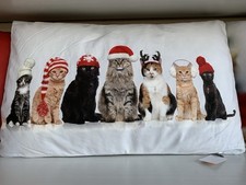 Kissen Katzenmotiv Weihnachten Katze Dekokissen