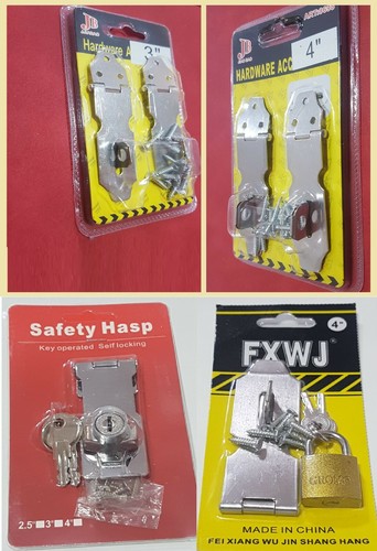 Safety hasp staple silver - staple,