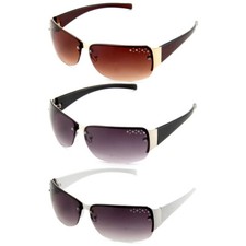 Sonnenbrille Damenbrille Strass Brille Monoglas Trendy 2076A