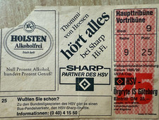 Ticket / Eintrittskarte HSV Hamburger SV - Örgryte Göteborg - 27.091989