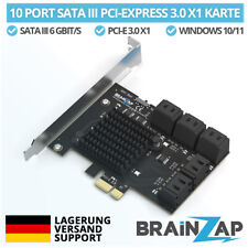 10 Port PCIe x1 zu SATA III /
