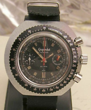 Rar: Vintage Gigandet Wakmann Breitling Diver Chronograph Valjoux 7733 70er NOS!