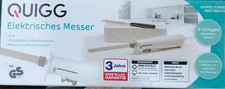 QUIGG Elektrisches Messer 120W mit Gabel mit Box Fleisch schneiden 2 Klingen