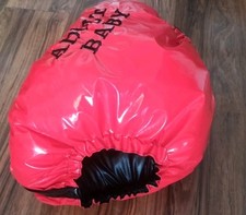 ADULT BABY SISSY WATTIERTE DICKE WINDELHOSE GUMMIHOSE LACK PVC  SPREIZHOSE 