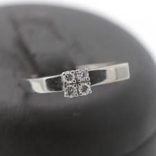 Brillant Gold Ring 585 14 Kt Weißgold 0,15 Ct Diamant Goldring Damen Wert 650,-