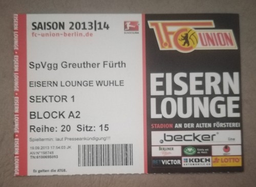 Ticket eisern lounge - eisern,