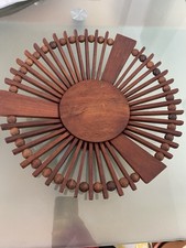 Teakholz Schale, Rund 31cm Durchmesser