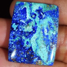 42,65 Ct Natürlicher Azurit Chrysokoll Kissenform Edelstein 25x33x5 Mm BR154