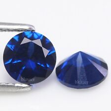 Natürlicher zertifizierter Montana blauer Saphir 5 x 5 mm Rundschliff Paar un...