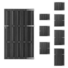 Gartentor WPC Grau Zauntor Zauntür Gartentür Hoftor Pforte 60-170cm Gartenpforte