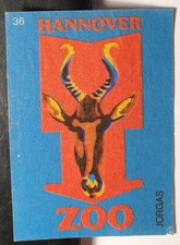 Hannover - Zoo - Antilope / Streichholzetikett