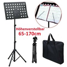 Notenständer Notenpult mit tasche Tragbarer Orchesterpult Musikständer 65-170 cm