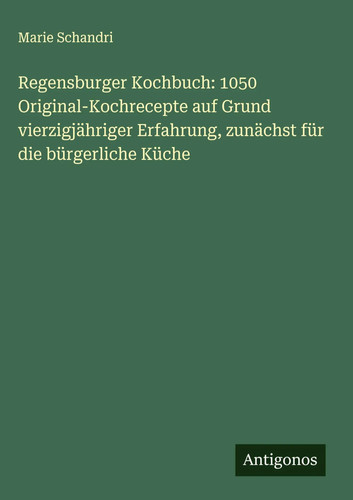 Marie schandri regensburger - |,