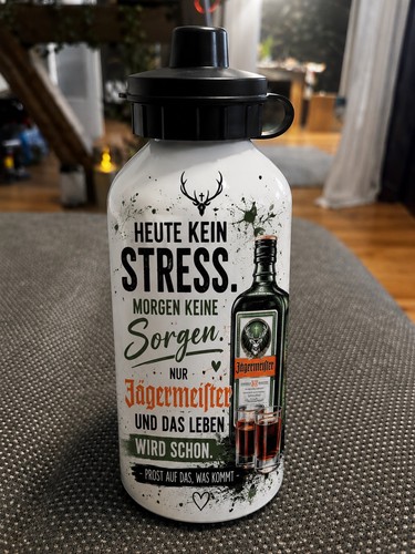 Jägermeister trinkflasche mit - jägermeister,
