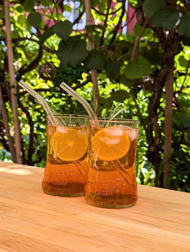 Aperol glas aus - glas,