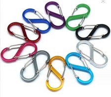 2 St. Doppel Materialkarabiner Alu Karabinerhaken Karabiner Schnapphaken  