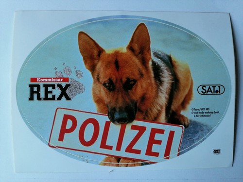 Kommissar rex aufkleber - rex, neu