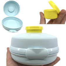 Tupperware Semmelrunde Hamburger Lunchbox mit Dressingbehälter hellblau NEU