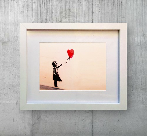 Banksy motiv mit herz - mit,