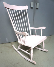 Vintage Schaukelstuhl Shabby Chic Holz Denmark Skandinavien Design (F025-260)