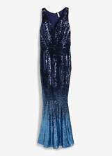 Pailletten-Maxikleid Gr. 36/38 Dunkelblau Maxi-Abend-Party-Cocktailkleid Neu