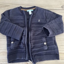 Obaïbi Strickpullover  80cm Reißverschluss Blau Junge