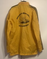 Rarität alte Adidas Jacke Hoechst Marathon Frankurt 80er Jahre schwarz gelb  