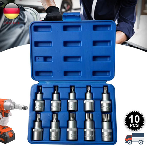 10tlg steckschlüssel 2 - steckschlüssel, 1/2