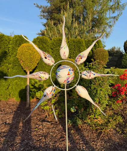 Glas sonne 160cm bunt - sonne,