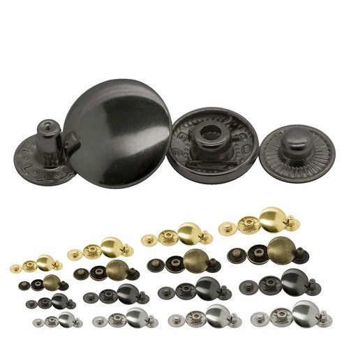 Stk druckknopf set rund - 50,