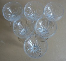 NACHTMANN FLEURIE 6 KRISTALL SEKTGLÄSER  SEKTSCHALEN CHAMPAGNERSCHALEN H 14,7 CM