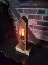   Leuchte  Altholz Vintage Rustikal Flamme 