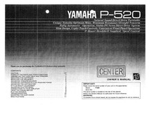 Bedienungsanleitung-Operating Instructions für Yamaha P-520 
