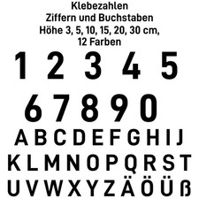Ziffern buchstaben aufkleber - ziffern,