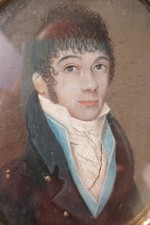 Miniatur Portrait, Miniaturgemälde, Empire, junger, Mann, Herr, datiert 1804