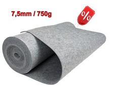 Filz 7,5mm Grau PRO Stabilisierter Filzstoff Stark 100x150cm meterware Bastelfil