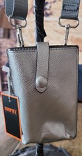 Handy Tache Crossbag SILBER Börse Brieftasche Handytasche Kartentasche Neuware