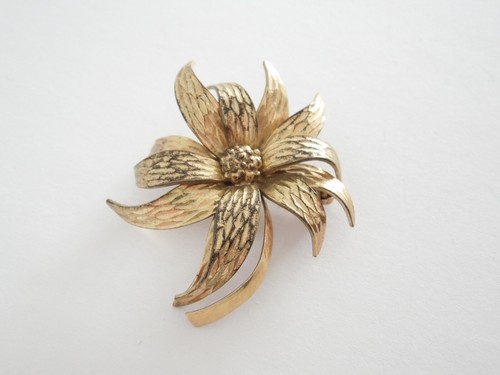 Antik brosche blüte goldton - antik,