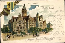 Wappen Litho Leipzig in Sachsen, Das neue Leipziger Rathaus - 3618439